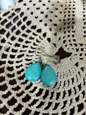 Turquoise Teardrop Dangle Earrings - Women Jewelry